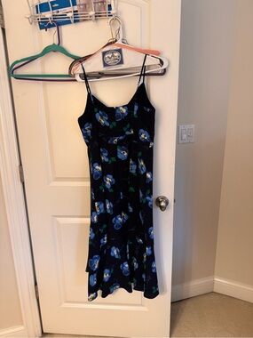 Banana Republic Navy Dress with Black Label